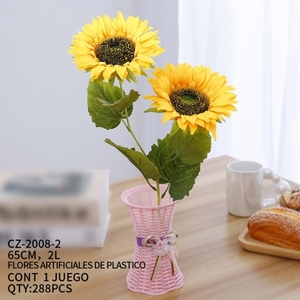 Plastica artificiale girasoli decorazione per eventi decorazione casa Bouquet di girasole moderno elegante durevole - Product Image 1