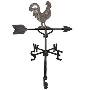 Metal Rooster weather vane with Swedish Iron Rooster garden Ornament