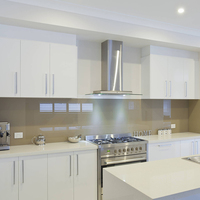 Pelapis Dinding Dapur Kaca Ramah Lingkungan, Kuat, Bergaya, Modern, Berlapis Cat, untuk Dekorasi dan Renovasi Rumah/Apartemen