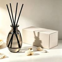 Ensemble de 150 ml de bouteilles en verre rondes, aspect cristal, pour diffuseur d'huiles essentielles, parfumées, pour aromathérapie