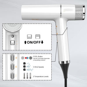 Ensemble de sèche-cheveux professionnel portable pour femmes, puissant et à séchage rapide, pour usage hôtelier - Product Image 3