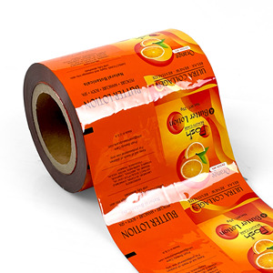 Emballage de barre de <span class=keywords><strong>chocolat</strong></span> pour bonbons, feuille d'aluminium laminée en plastique imprimé, rouleau de film PE, snacks, biscuits, chips de pomme de terre, rouleau de film - Product Image 1