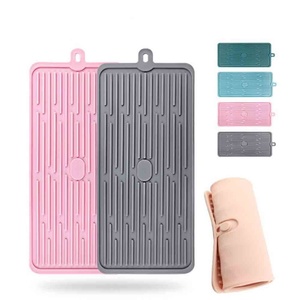 (L X W) 47 X 21cm Kitchen Sink Splash Guard for Multipurpose Heat Resistant Mat Silicone Drainer Mat Silicone <b>Trivet</b> Mats - Product Image 4