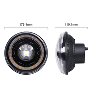 Luces Intermitentes para Motocicleta con Diseño de Ojo de Dragón de 7 LED, Aprobadas por DOT E9, Luces Blancas DRL para Harley Davidson