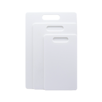 Ensemble de planches à découper en PP multi-tailles, planches à découper en plastique blanc avec trou de suspension pour la préparation des aliments en cuisine