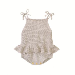Primavera body body senza maniche body bebè lavorato a maglia tutina graziosi <span class=keywords><strong>vestiti</strong></span> per bambini con <span class=keywords><strong>volant</strong></span> - Product Image 6