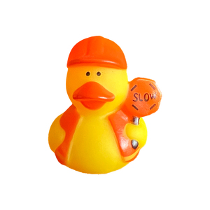 Custom 2 Polegada Amarelo Banho Pato Especializada Ponderada Brinquedo Vertical Flutuante para Bebê Banheira Partido Favor <span class=keywords><strong>Rubber</strong></span> Duck Race - Product Image 4