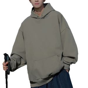 Sudadera Extra Grande de Alta Calidad para Hombre con Bolsillos de Nuevo Diseño, Venta al por Mayor OEM, Logotipo Personalizado, Ropa Urbana para la Temporada de Primavera - Product Image 2