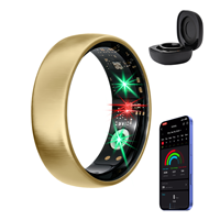 Anillo Inteligente con Monitor de Ciclo Menstrual, Control por Gestos, Seguimiento de Salud y Sueño, Diseño Moderno, Compatible con iOS y Android, Acero Inoxidable