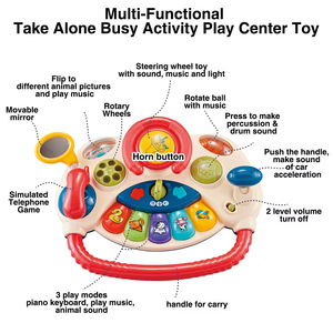 Juguetes educativos interactivos Musical <span class=keywords><strong>volante</strong></span> conducción coche juegos bebé electrónico niños <span class=keywords><strong>volante</strong></span> juguete - Product Image 5