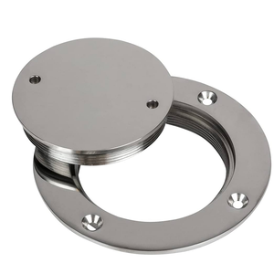 Placa de Cubierta Redonda Roscada Hermética de Grado Marino de Acero Inoxidable para Barco y Yate - Product Image 1
