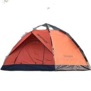 Tente Openway pour 3-4 personnes, simple couche, 2x2x1,35m, ouverture rapide, quatre saisons, imperméable, tente de camping orange - Product Image 2
