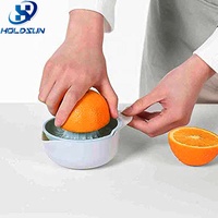 Gemakkelijk Schoon Te Maken Ps Plastic Handmatige Citruspers Hand Citroenpers Met Bakje Voor Groenten Sap Persgereedschap