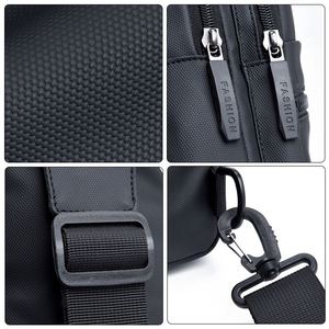 Bolso cruzado deportivo de nailon para hombre, impermeable, de gran capacidad, con múltiples compartimentos - Product Image 4