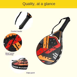 Ensemble de raquettes de padel FUKE ABS, 2 raquettes + 2 balles + 1 sac, économique, pour débutants, durable, poignée anti-vibration, interactif - Product Image 2