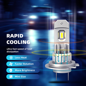 Mini 50 Wát không dây <span class=keywords><strong>LED</strong></span> 360 độ tự động đèn pha H7 5400lm Xe <span class=keywords><strong>LED</strong></span> Đèn pha Bóng đèn CANBUS 1:1 cắm chơi đèn phổ đồ đạc - Product Image 5