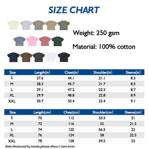 Camiseta básica vintage de algodón puro para hombre, hombro suelto desgastado - Product Image 5