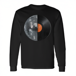Disco Ball Lp Vinyl Record Retro 70S Vintage Music T-shirt à manches longues - Product Image 2