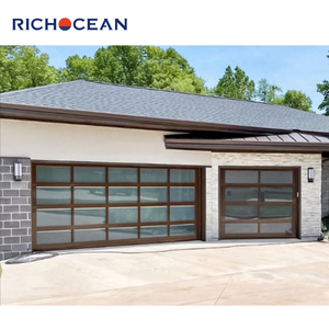 Richocean Aluminium Grille Verre Blanc Portes de <span class=keywords><strong>Garage</strong></span> pour Voitures Électrique Sectionnel Vertical Porte Coulissante <span class=keywords><strong>Garage</strong></span> - Product Image 6