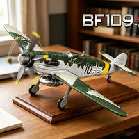 Modèle en plastique à assembler à l'échelle 1/42, support d'affichage pour avion de chasse Bf-109 de l'armée de l'air, bloc de construction éducatif pour collectionneur