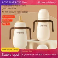 Bouteille d'eau isolante en acier inoxydable 316 à large ouverture, sans BPA, personnalisée OEM ODM, pour bébé, avec paille anti-éclaboussures