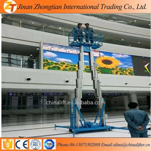 CE ISO Menyetujui Satu Orang Orang Lift Dua Tiang Mewah Aluminium Alloy Lift/Lift Bergerak Hidrolik Aluminium lift - Product Image 4