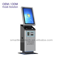 Quiosco de autoverificación de 21,5 pulgadas, lector RFID NFC, pago sin efectivo, quiosco de boletos de apuestas deportivas