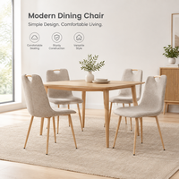 Chaise B2B Spoon, structure en fer robuste, assise en lin à mousse haute densité, couleur personnalisable, offre d'ingénierie privilégiée, OEM