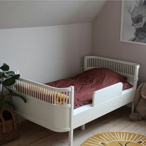 Lit d'enfant en bois massif blanc de style européen, 180 cm, protection trois côtés, pour chambre d'hôtel - Product Image 6