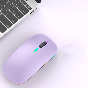 Ratón silencioso Delgado recargable LED inalámbrico DPI ajustable 2,4G 2 1 <span class=keywords><strong>USB</strong></span> tipo <span class=keywords><strong>C</strong></span> receptor Mini estilo mano derecha almacenada - Product Image 2