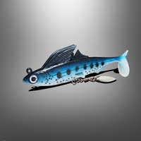 Leurre souple The Brave Lead Fish T-tail Flying Fish 8,5 cm 12,5 g avec paillettes, leurre bionique pour bar, vente en gros
