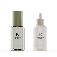 Envase Cosmético Vacío de Plástico PETG con Serigrafía, Botella con Gotero para Suero de 80 ml, Marca KSUN, Forma Redonda para el Cuidado de la Piel