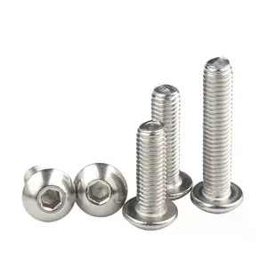 Tornillo de cabeza de seta redonda, perno hexagonal, SS304 ISO7380, gran oferta