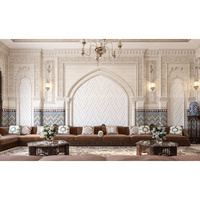 Canapé Majlis arabe antique Sièges de sol Majlis arabe de luxe Canapés classiques à ossature en bois
