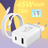 Chargeur rapide USB-C personnalisé PPS PD Android, chargeur de téléphone portable type C 45W, câble USB 2 type C, adaptateur mural rapide