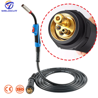 Pistola de Soldadura Mig Mag BZL A355 LW 350A, Antorcha de Soldadura Refrigerada por Aire Co2, Conector Europeo A-355, Cable de Cobre, Venta al por Mayor de Fábrica