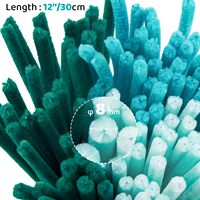En gros STELLAR PATH Tiges de chenille en polyester 7mm 30cm, 100 pièces par rouleau, pour kit de loisirs créatifs, couleurs pastel