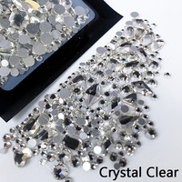Estrás Negro Ultra Brillante con Formas Especiales y Fondo Plano, Diamantes para Decoración de Uñas, Adhesivos Faciales y Joyería de Manicura