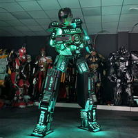 Costume de danse robot LED coloré, armure lumineuse, fabrication directe, costume personnalisé pour les spectacles de carnaval et les événements