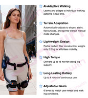 Exosquelette de jambe portable et adaptable pour personnes handicapées, exosquelette de membre inférieur en fibre de carbone de haute qualité