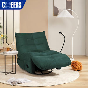 โซฟาผ้าสีเขียว MANWAH CHEERS สำหรับห้องนั่งเล่น บีนแบ็ก เก้าอี้ปรับเอนเดี่ยว หมุนได้ โยกได้ - Product Image 5