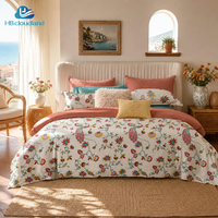 Parure de lit Cloudland en coton égyptien 300 fils, soyeuse et durable, certifiée OEKO-TEX Standard 100 et BSCI, imprimée, pour chambre à coucher (taille Queen)