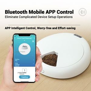 베스트셀러 앱 제어 와이파이 네트워크 자동 지능형 회전식 건습식 겸용 반려동물 자동 급식기 - Product Image 5