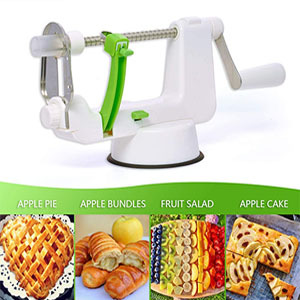 Éplucheur, trancheur et dénoyauteur 3 en 1 pour pommes et poires, éplucheurs de pommes de terre, en acier inoxydable robuste avec base à <span class=keywords><strong>ventouse</strong></span> - Product Image 3