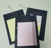 Cintre en carton noir pour échantillons de tissu, personnalisé avec impression de carte, pour vente en gros, carte de couleurs pour tissu