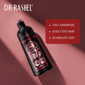 DR RASHEL Colágeno y aceite <span class=keywords><strong>de</strong></span> argán <span class=keywords><strong>Vino</strong></span> Tinto Fast Black Ealily Dye Fortalece el <span class=keywords><strong>color</strong></span> del <span class=keywords><strong>cabello</strong></span> Champú - Product Image 4