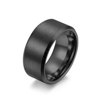 Poya K Versand bereit Breite 10mm 8mm 6mm Herren Ehering Schwarz Wolfram karbid Ring