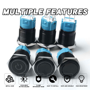 Ip65 không thấm nước quá trình oxy hóa chuyển đổi màu đen 16mm nút kim loại <span class=keywords><strong>push</strong></span> <span class=keywords><strong>button</strong></span> LED <span class=keywords><strong>push</strong></span> <span class=keywords><strong>button</strong></span> ánh sáng - Product Image 3