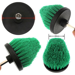 Brosses <span class=keywords><strong>de</strong></span> nettoyage coniques vert foncé <span class=keywords><strong>de</strong></span> 2,5 pouces, tige <span class=keywords><strong>de</strong></span> 6,35 mm, tête <span class=keywords><strong>de</strong></span> brosse électrique conique pour le nettoyage domestique et automobile - Product Image 3
