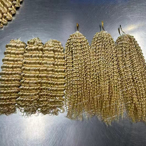 Nuove Extension di Capelli Umani Ricci Profondi con Anelli a Uncinetto, Allineamento della Cuticola, Capelli Brasiliani per Trecce - Product Image 2